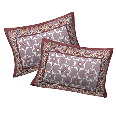 Braise Premium | Full Size 87 x 104 in | 100% Pure Cotton | Double Bedsheet with 2 Pillow Covers (PKC 05)