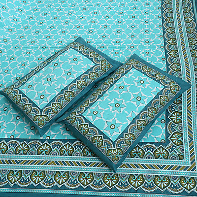 Braise Premium | Full Size 87 x 104 in | 100% Pure Cotton | Double Bedsheet with 2 Pillow Covers (PKC 05)