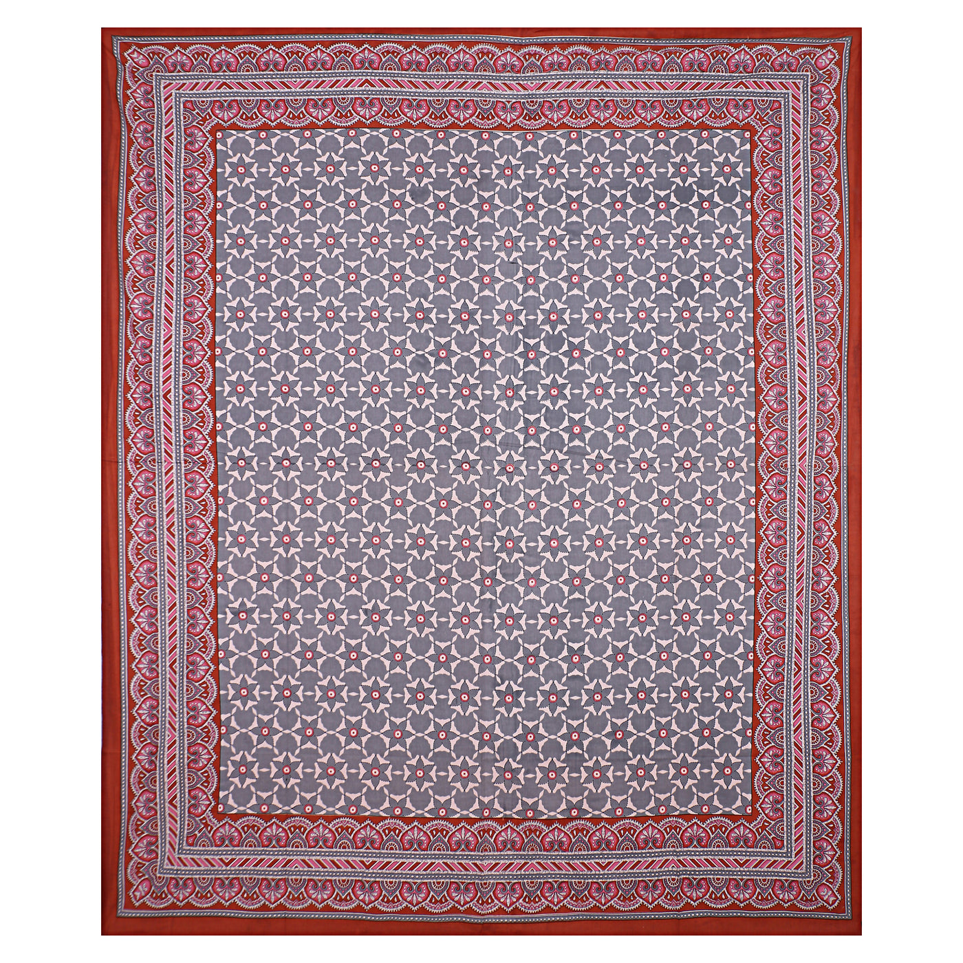 Braise Premium | Full Size 87 x 104 in | 100% Pure Cotton | Double Bedsheet with 2 Pillow Covers (PKC 05)