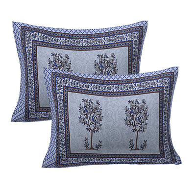 Braise Premium | Full Size 87 x 104 in | 100% Pure Cotton | Double Bedsheet with 2 Pillow Covers (PKC 08)
