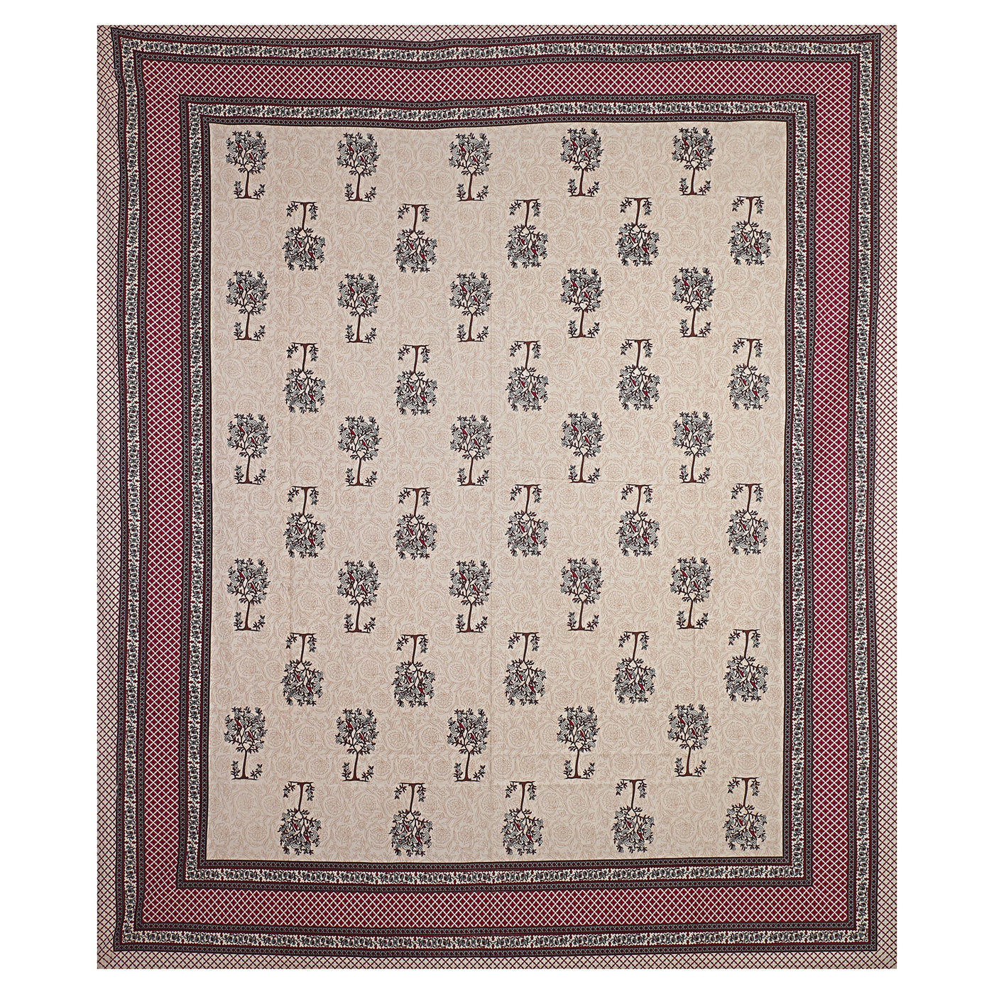 Braise Premium | Full Size 87 x 104 in | 100% Pure Cotton | Double Bedsheet with 2 Pillow Covers (PKC 08)