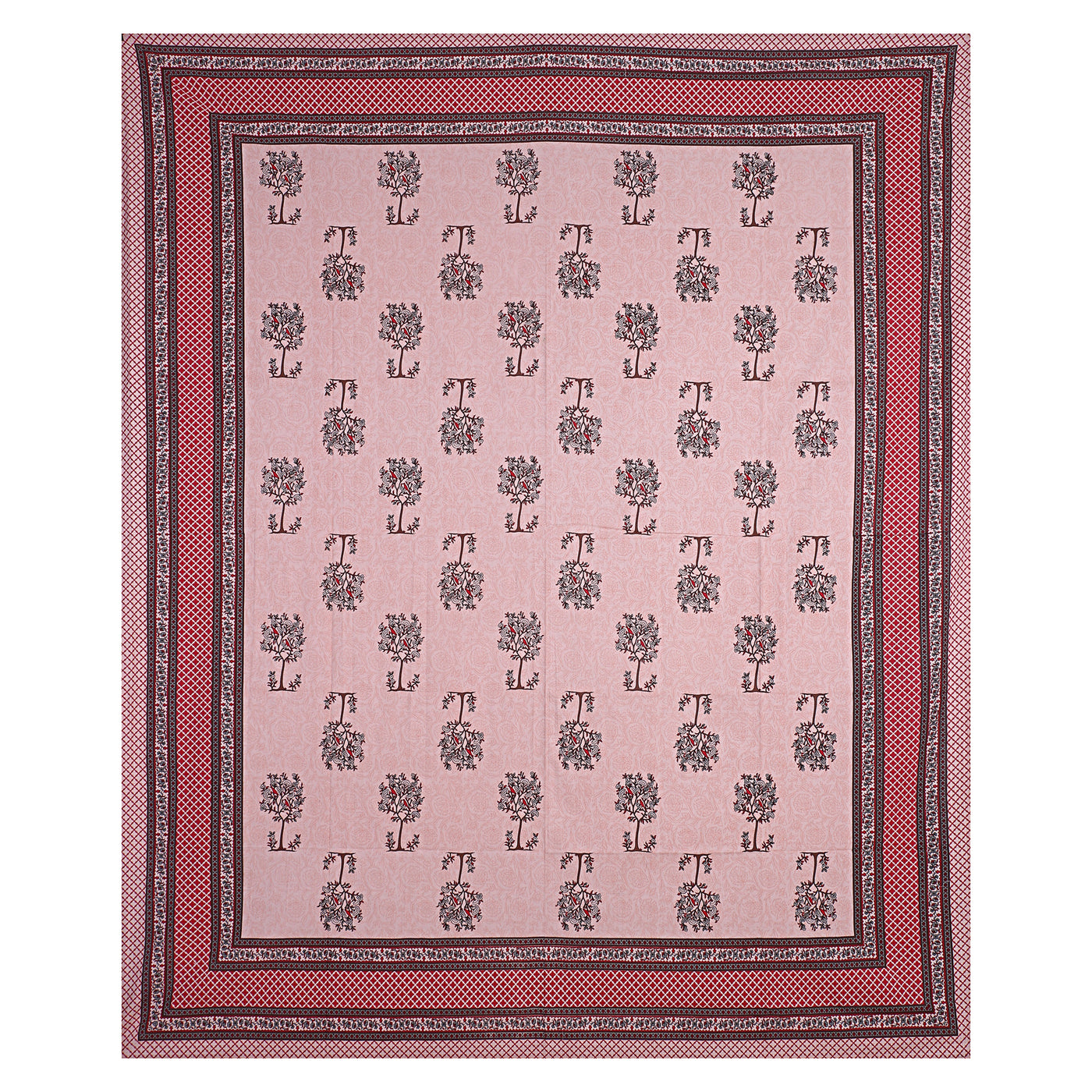Braise Premium | Full Size 87 x 104 in | 100% Pure Cotton | Double Bedsheet with 2 Pillow Covers (PKC 08)