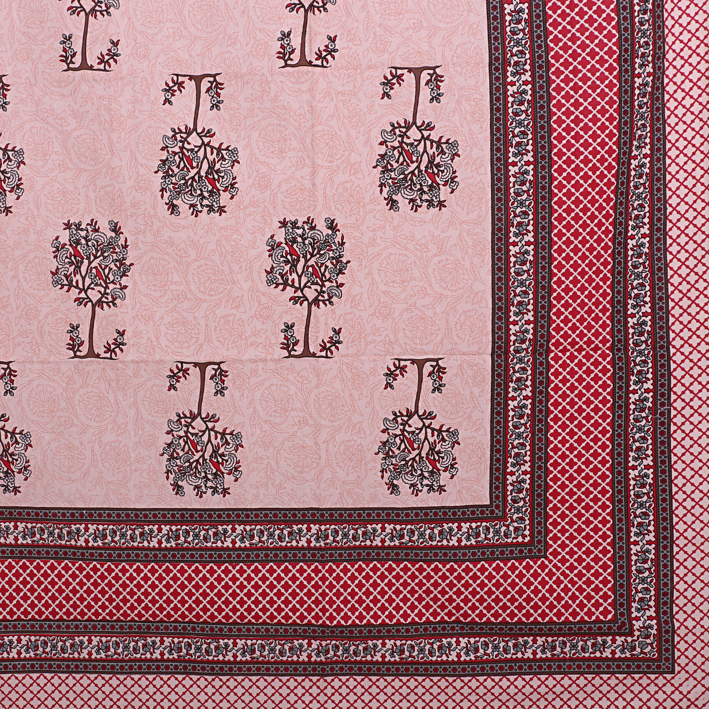 Braise Premium | Full Size 87 x 104 in | 100% Pure Cotton | Double Bedsheet with 2 Pillow Covers (PKC 08)
