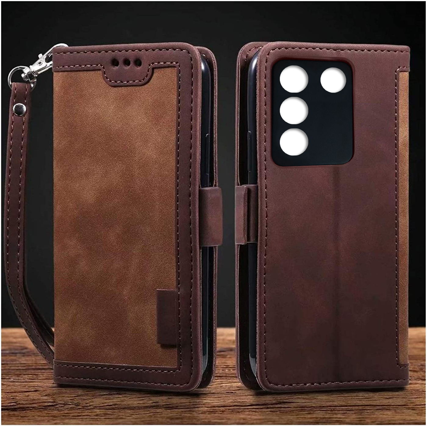 Excelsior Premium PU Leather Wallet flip Cover Case For Vivo V27 | Vivo V27 Pro 5G