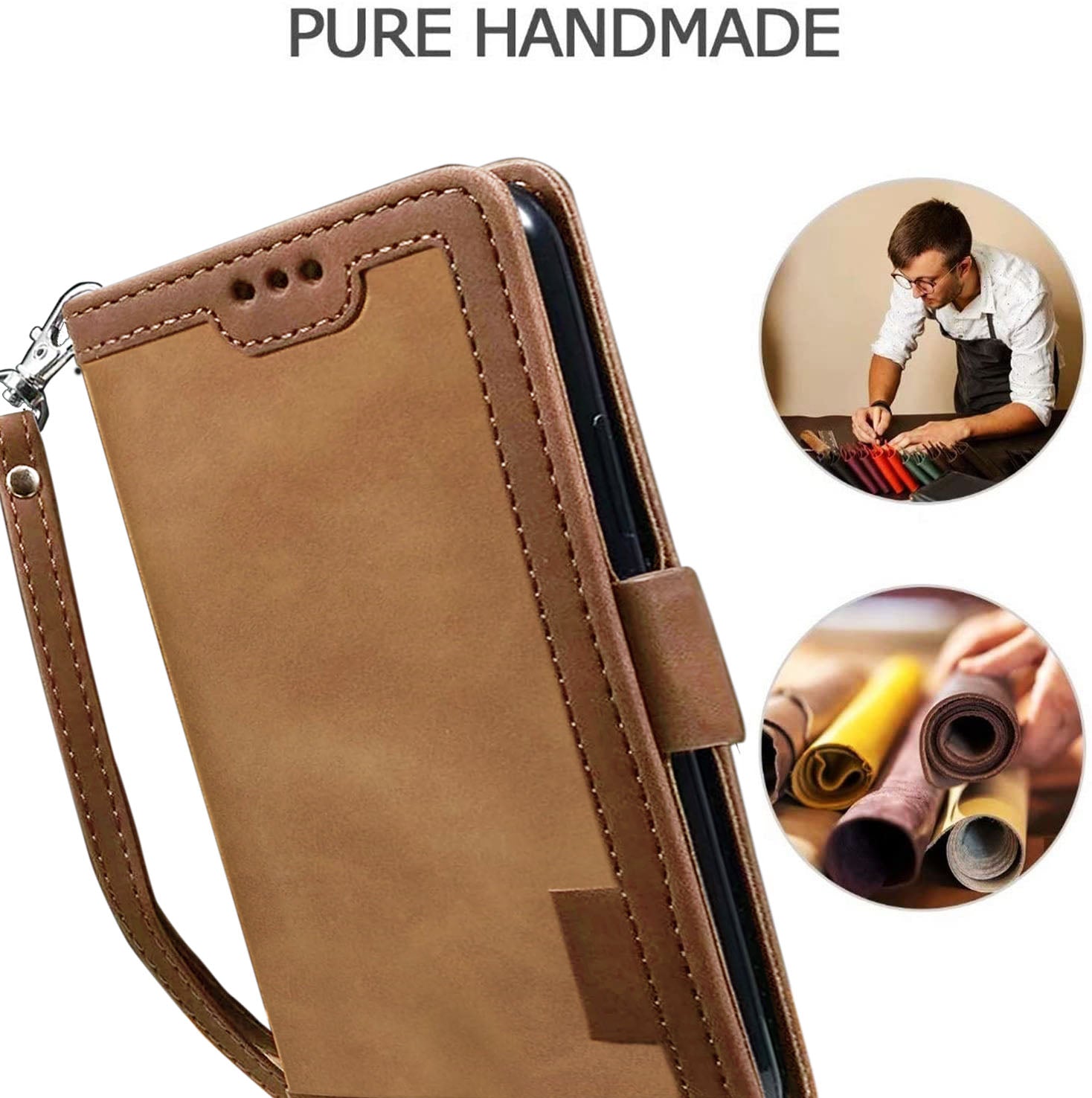 ZTE Blade Vec 4G - Leather Wallet Stand Case White (OEM) In Category Telephony/C - Foto 6