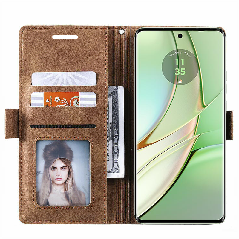 Moto Edge 40 Premium PU Leather Wallet flip Cover Case By Excelsior