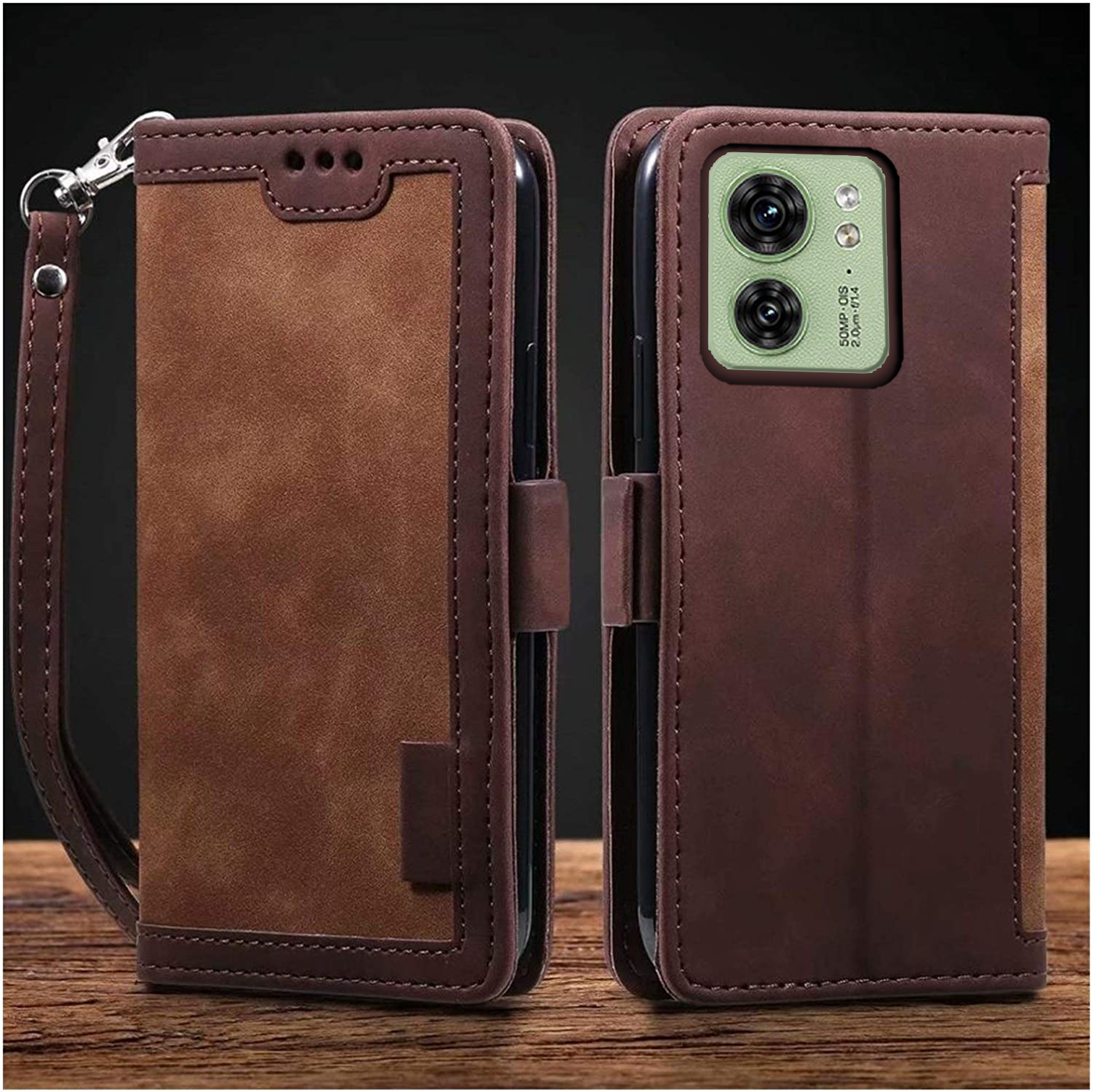 Moto Edge 40 Premium PU Leather Wallet flip Cover Case By Excelsior