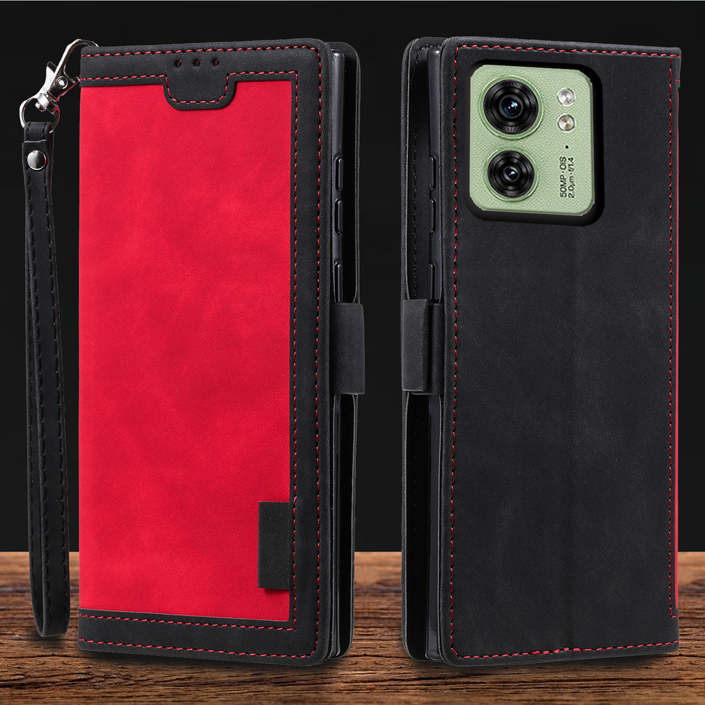 Moto Edge 40 Premium PU Leather Wallet flip Cover Case By Excelsior