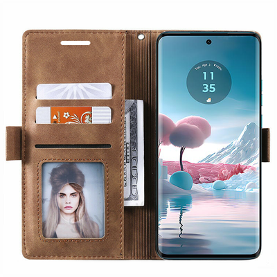 Moto Edge 40 NEO Premium PU Leather Wallet flip Cover Case By Excelsior