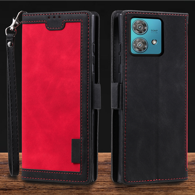 Moto Edge 40 NEO Premium PU Leather Wallet flip Cover Case By Excelsior