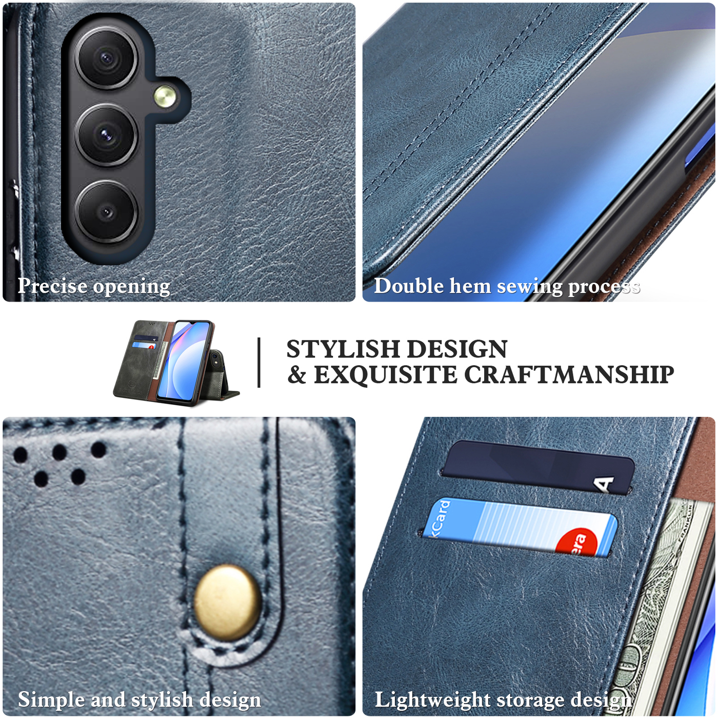 Excelsior Premium Vintage PU Leather Wallet flip Cover Case For Samsung Galaxy A34 5G