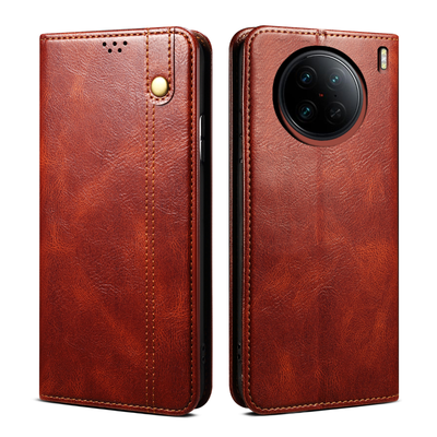 Excelsior Premium Vintage PU Leather Wallet flip Cover Case For Vivo X90 Pro