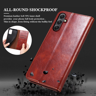 Excelsior Premium Vintage PU Leather Wallet flip Cover Case For Samsung Galaxy A34 5G