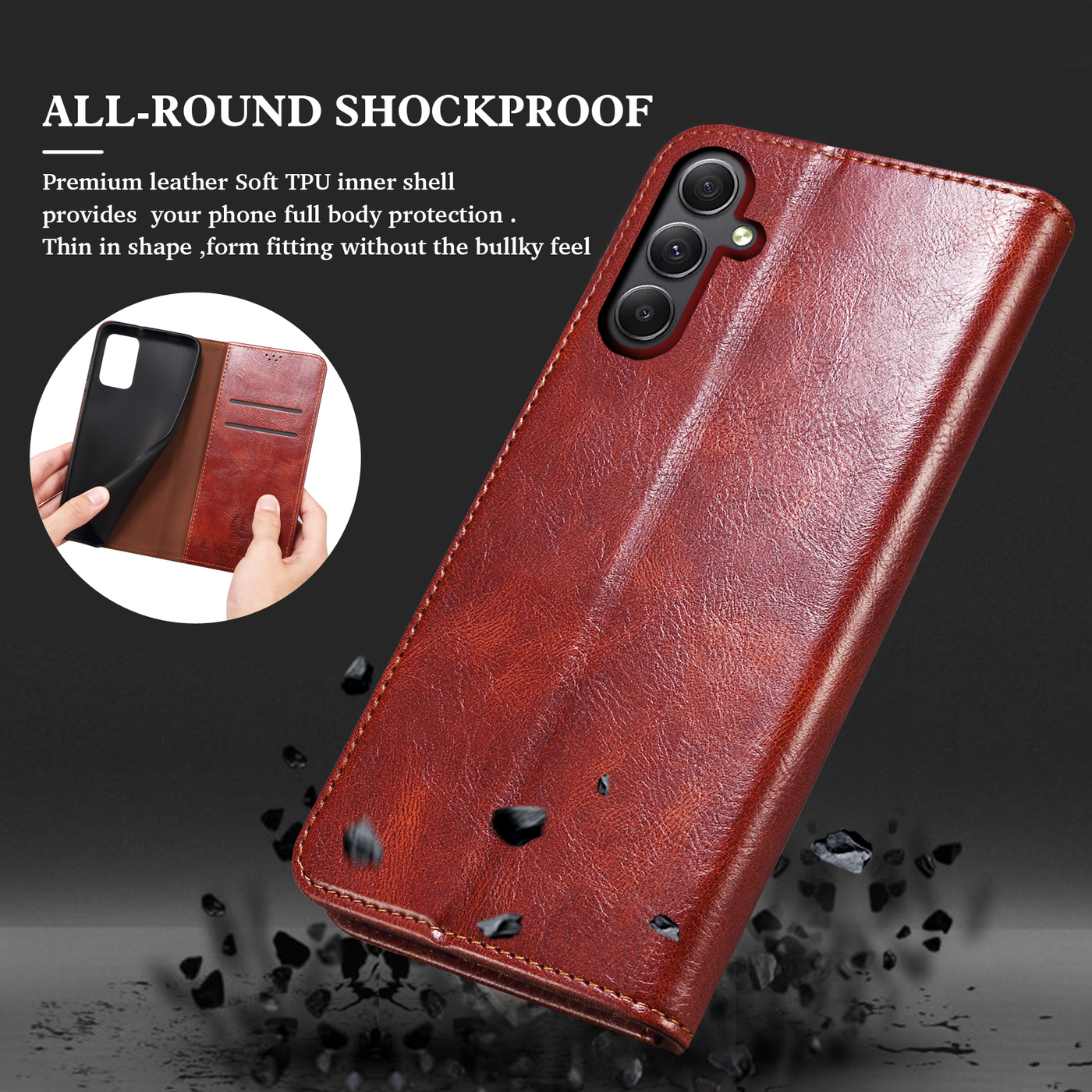 Excelsior Premium Vintage PU Leather Wallet flip Cover Case For Samsung Galaxy A54 5G