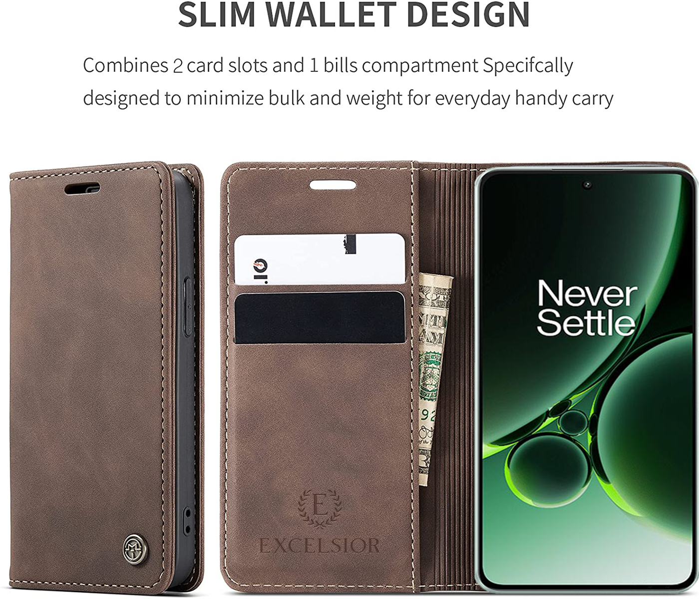 Oneplus Nord 3 Premium PU Leather Wallet flip Cover Case By Excelsior