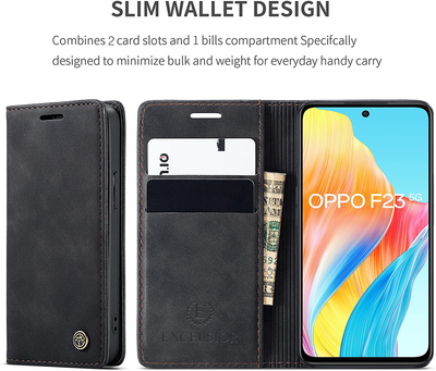 Oppo F23 Premium PU Leather Wallet flip Cover Case By Excelsior