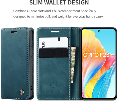 Oppo F23 Premium PU Leather Wallet flip Cover Case By Excelsior