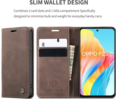 Oppo F23 Premium PU Leather Wallet flip Cover Case By Excelsior