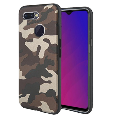 Excelsior Premium Military Design Silicon Back Cover Case for Oppo F9 Pro