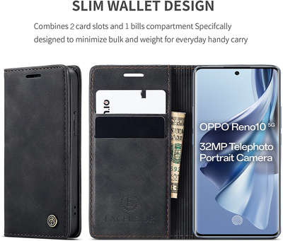 Oppo Reno 10 | 10 Pro Premium PU Leather Wallet flip Cover Case By Excelsior