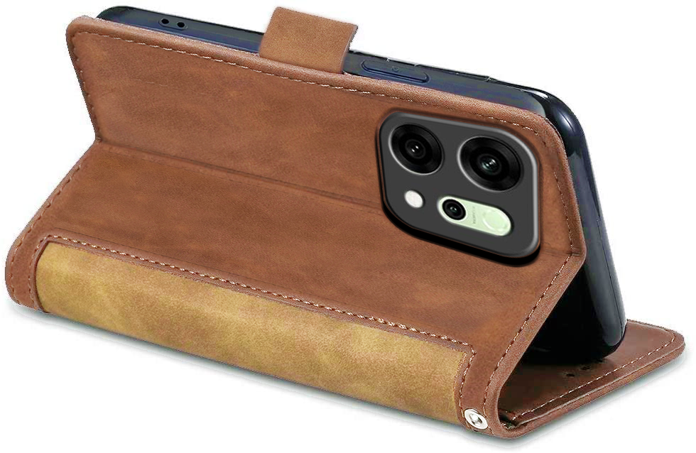Oppo Reno 14 5G Premium Retro PU Leather Wallet flip Cover Case By Excelsior
