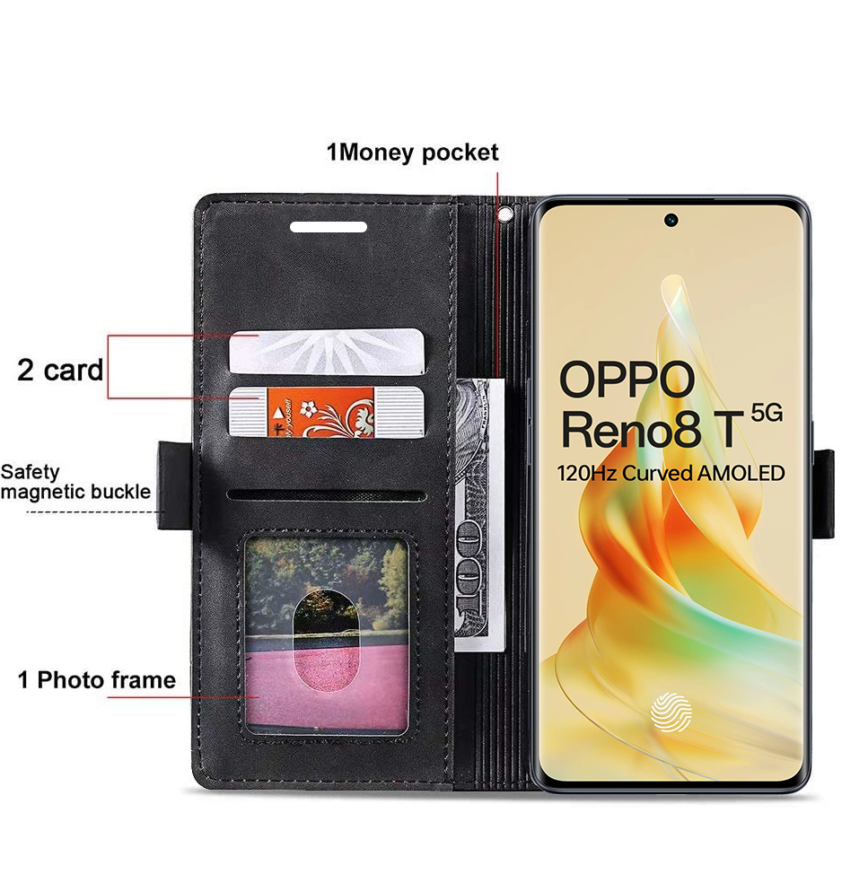 Excelsior Premium PU Leather Wallet flip Cover Case For Oppo Reno 8T 5G