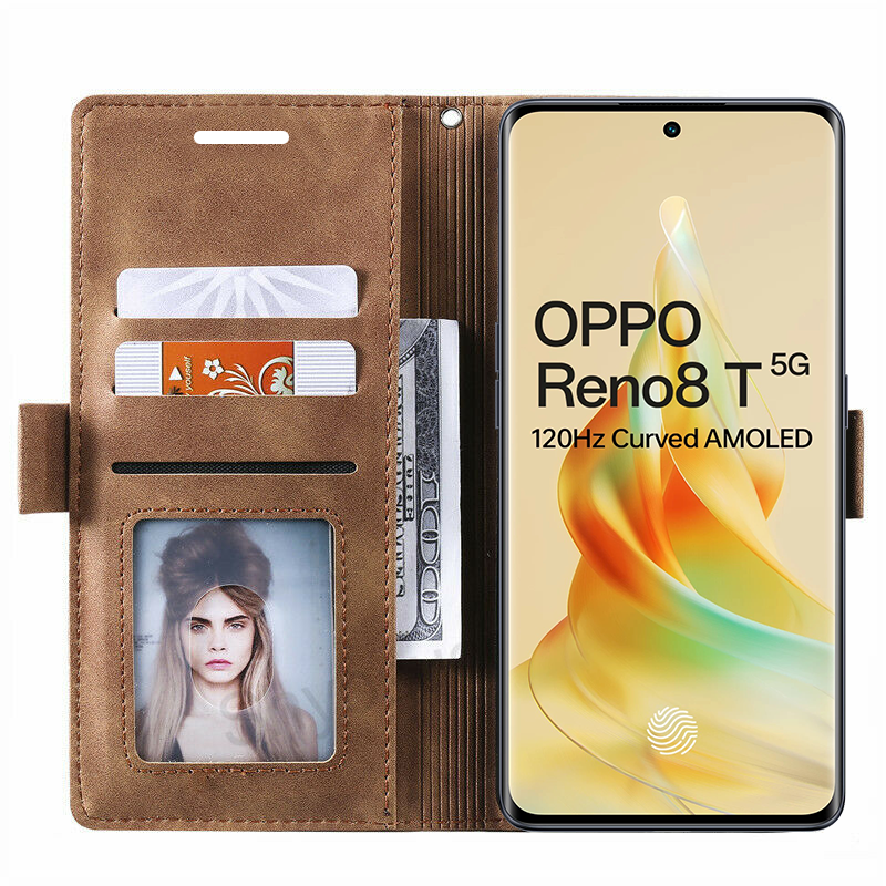 Excelsior Premium PU Leather Wallet flip Cover Case For Oppo Reno 8T 5G