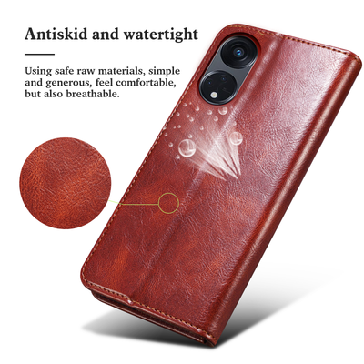 Excelsior Premium Vintage PU Leather Wallet flip Cover Case For Oppo Reno 8T 5G