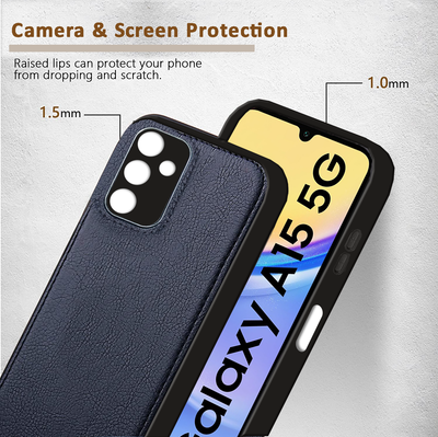 Samsung Galaxy A15 5G Premium PU Leather Back Cover Case By Excelsior