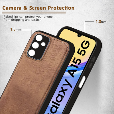 Samsung Galaxy A15 5G Premium PU Leather Back Cover Case By Excelsior