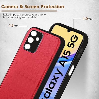 Samsung Galaxy A15 5G Premium PU Leather Back Cover Case By Excelsior