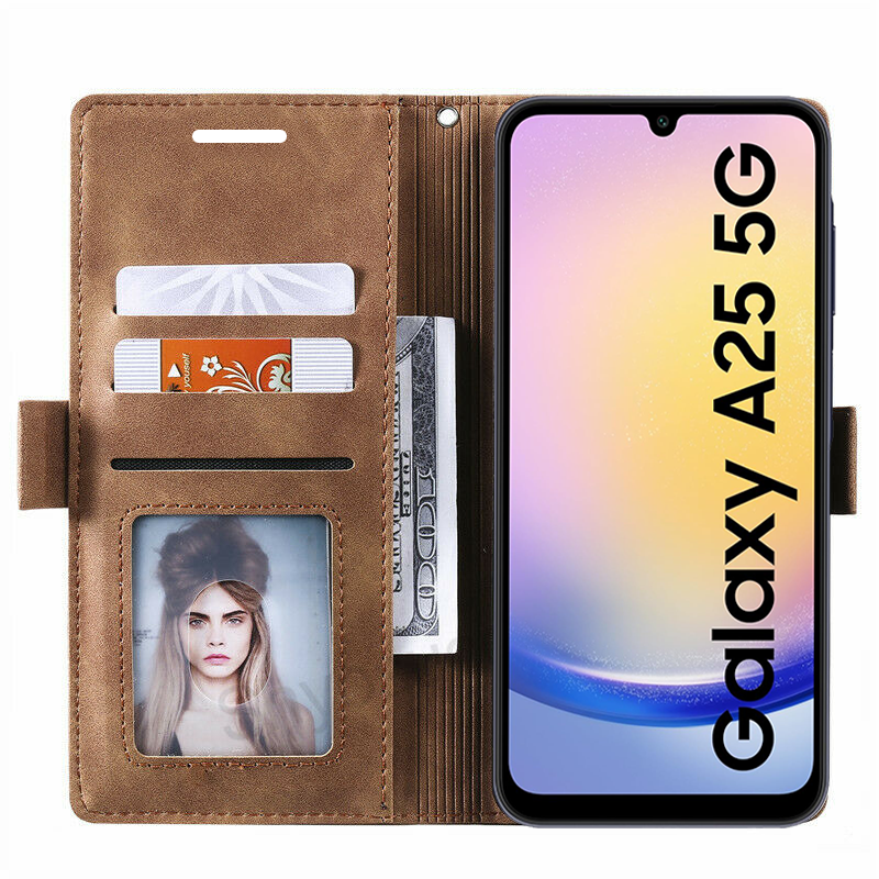 Samsung Galaxy A25 5G Premium PU Leather Wallet flip Cover Case By Excelsior