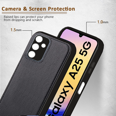 Samsung Galaxy A25 5G Premium PU Leather Back Cover Case By Excelsior