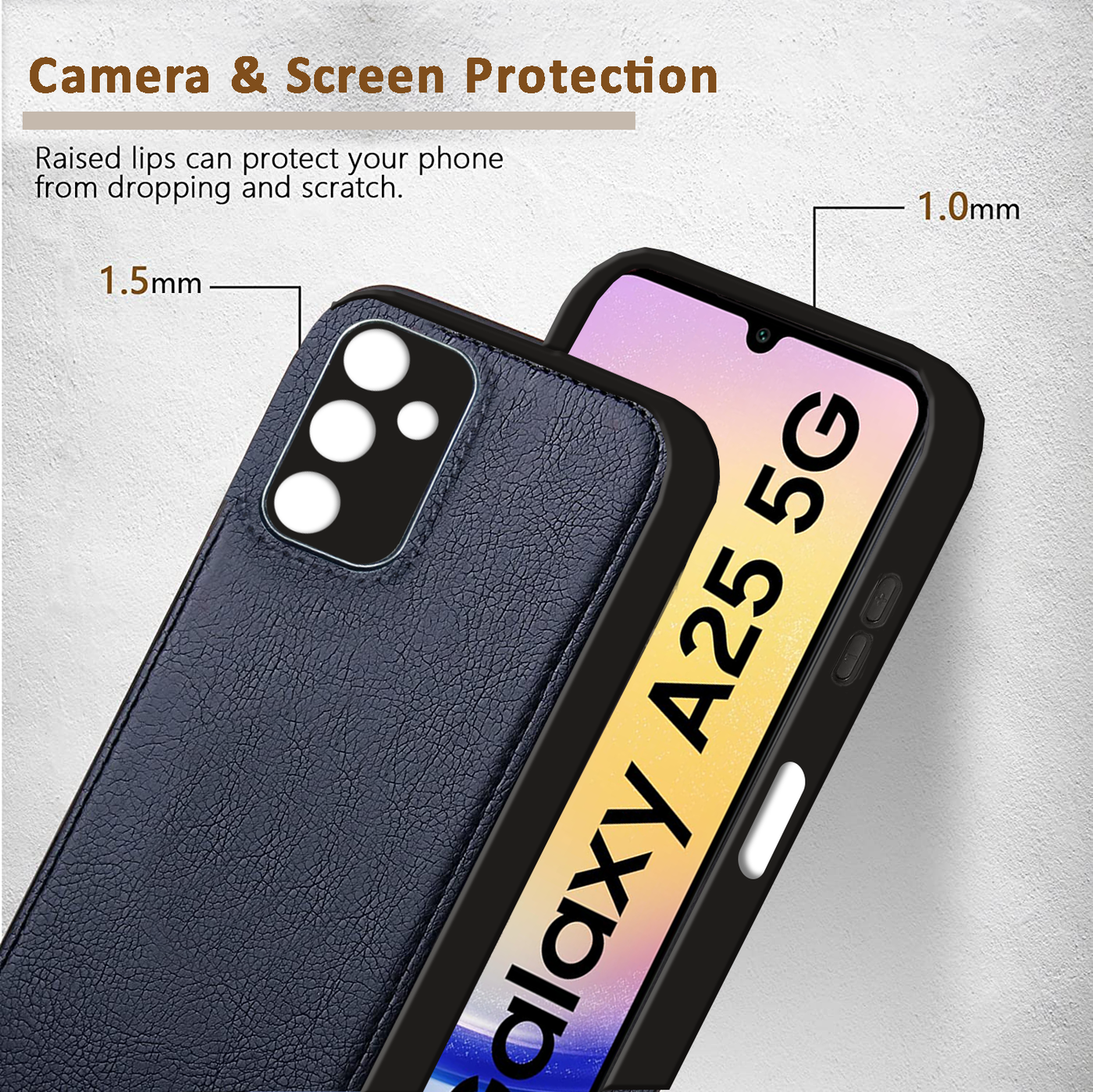 Samsung Galaxy A25 5G Premium PU Leather Back Cover Case By Excelsior