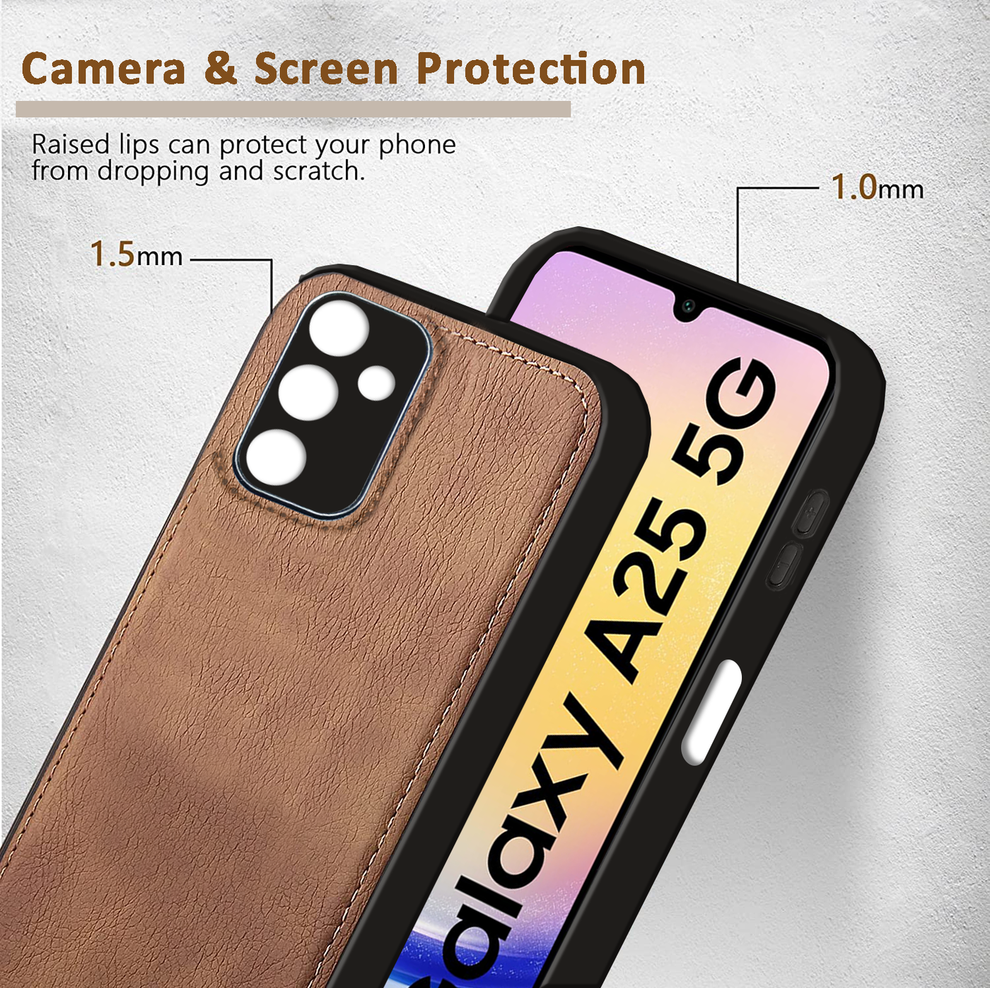 Samsung Galaxy A25 5G Premium PU Leather Back Cover Case By Excelsior