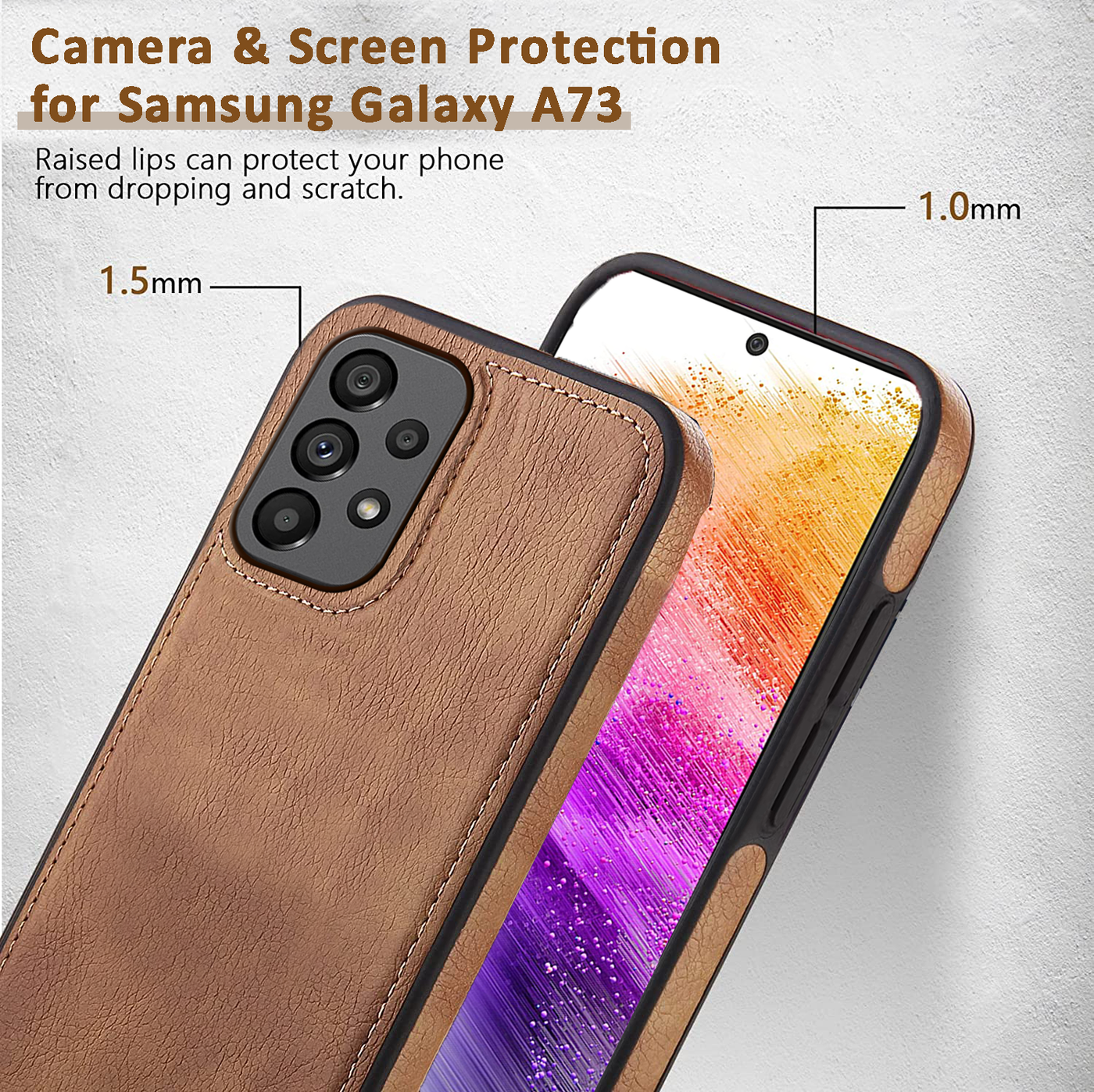Excelsior Premium PU Leather Back Cover case For Samsung Galaxy A73 5G