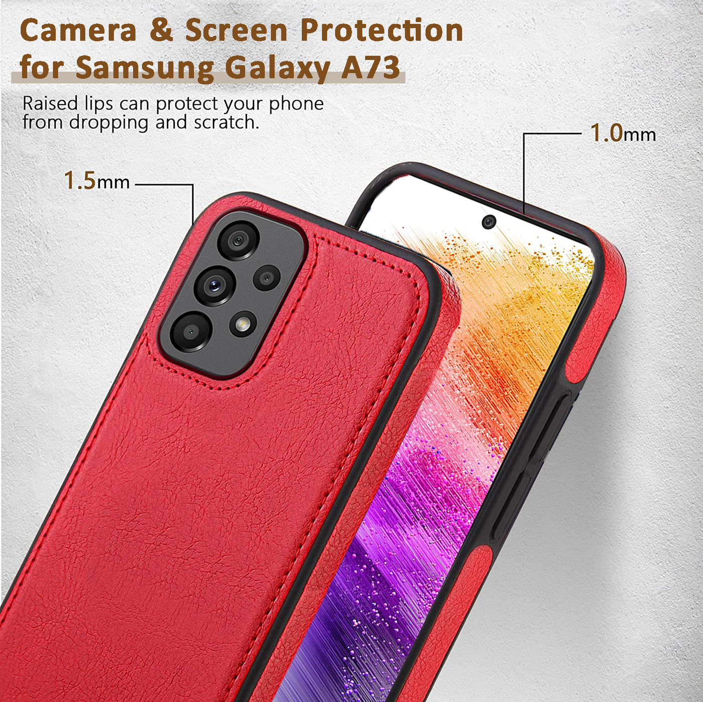 Excelsior Premium PU Leather Back Cover case For Samsung Galaxy A73 5G