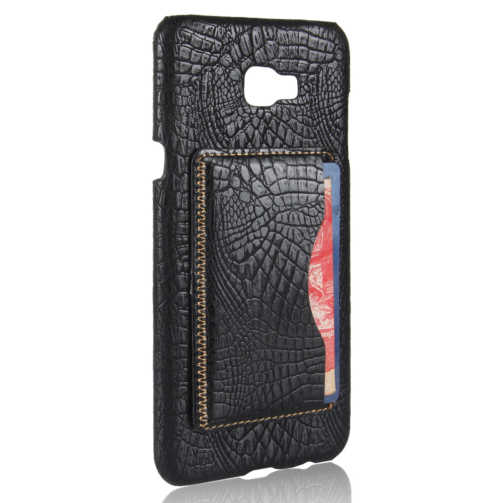 Excelsior Premium Card Holder | Hard | Leather Back Cover case for Samsung Galaxy C7 Pro