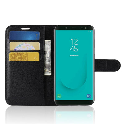 Excelsior Premium Leather Wallet flip Cover Case For Samsung Galaxy J6