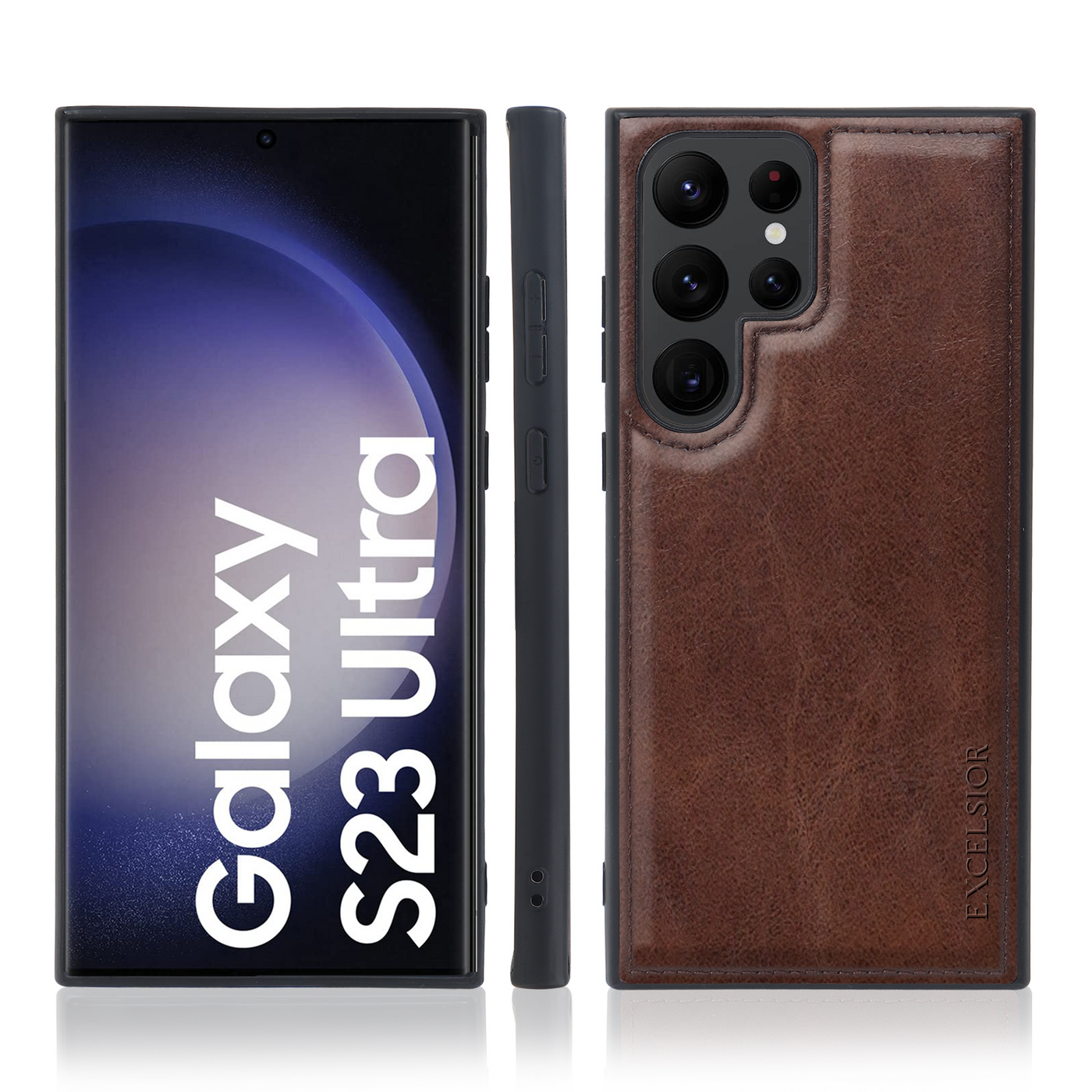 Excelsior Premium Classic PU Leather Back Cover case For Samsung Galaxy S23 Ultra 5G