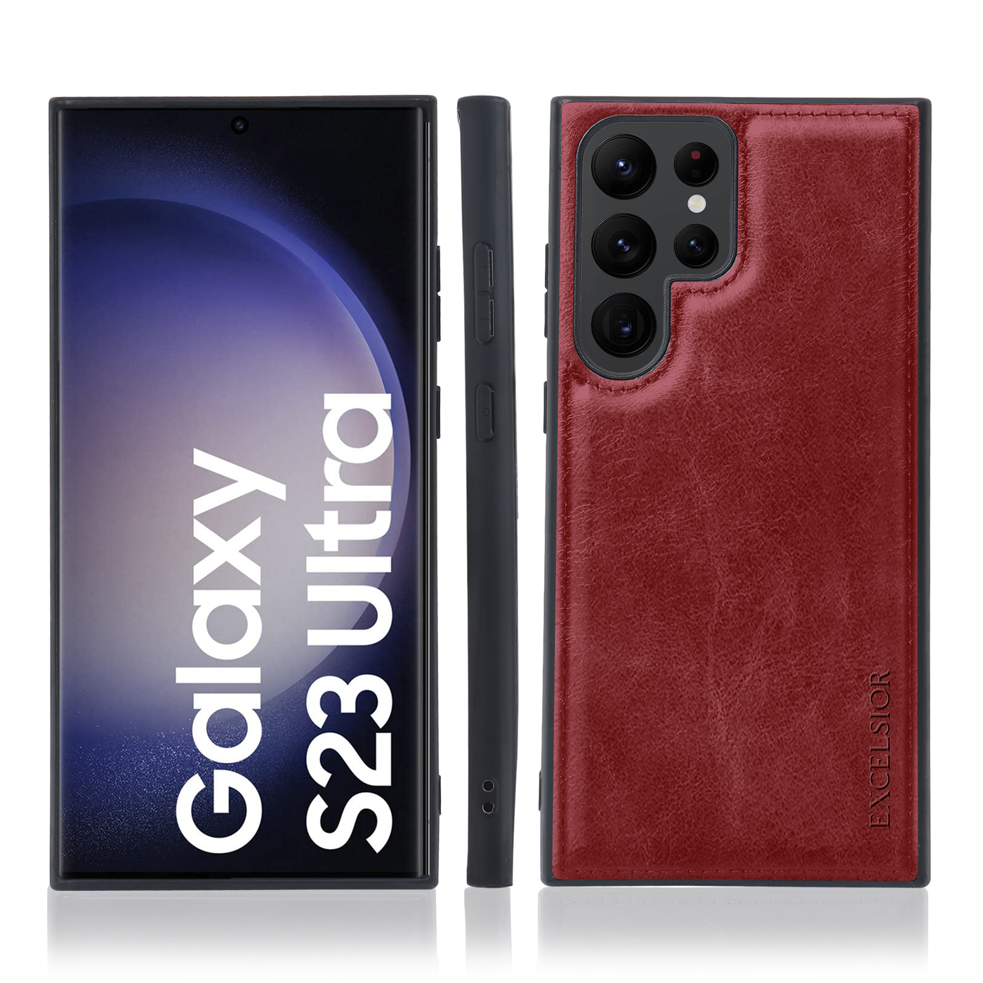 Excelsior Premium Classic PU Leather Back Cover case For Samsung Galaxy S23 Ultra 5G