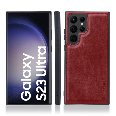 Excelsior Premium Classic PU Leather Back Cover case For Samsung Galaxy S23 Ultra 5G