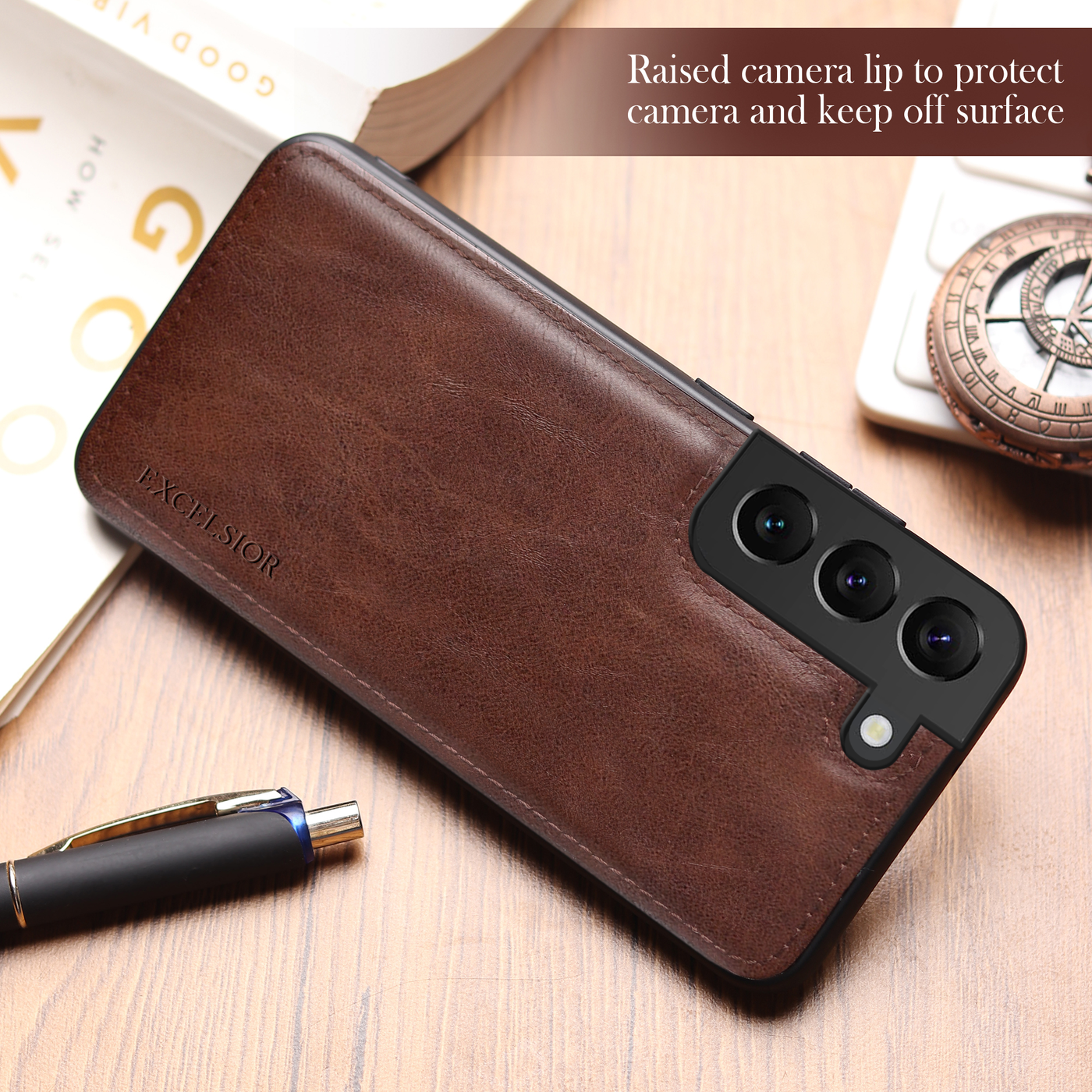 Excelsior Premium  Classic PU Leather Back Cover case For Samsung Galaxy S22 5G