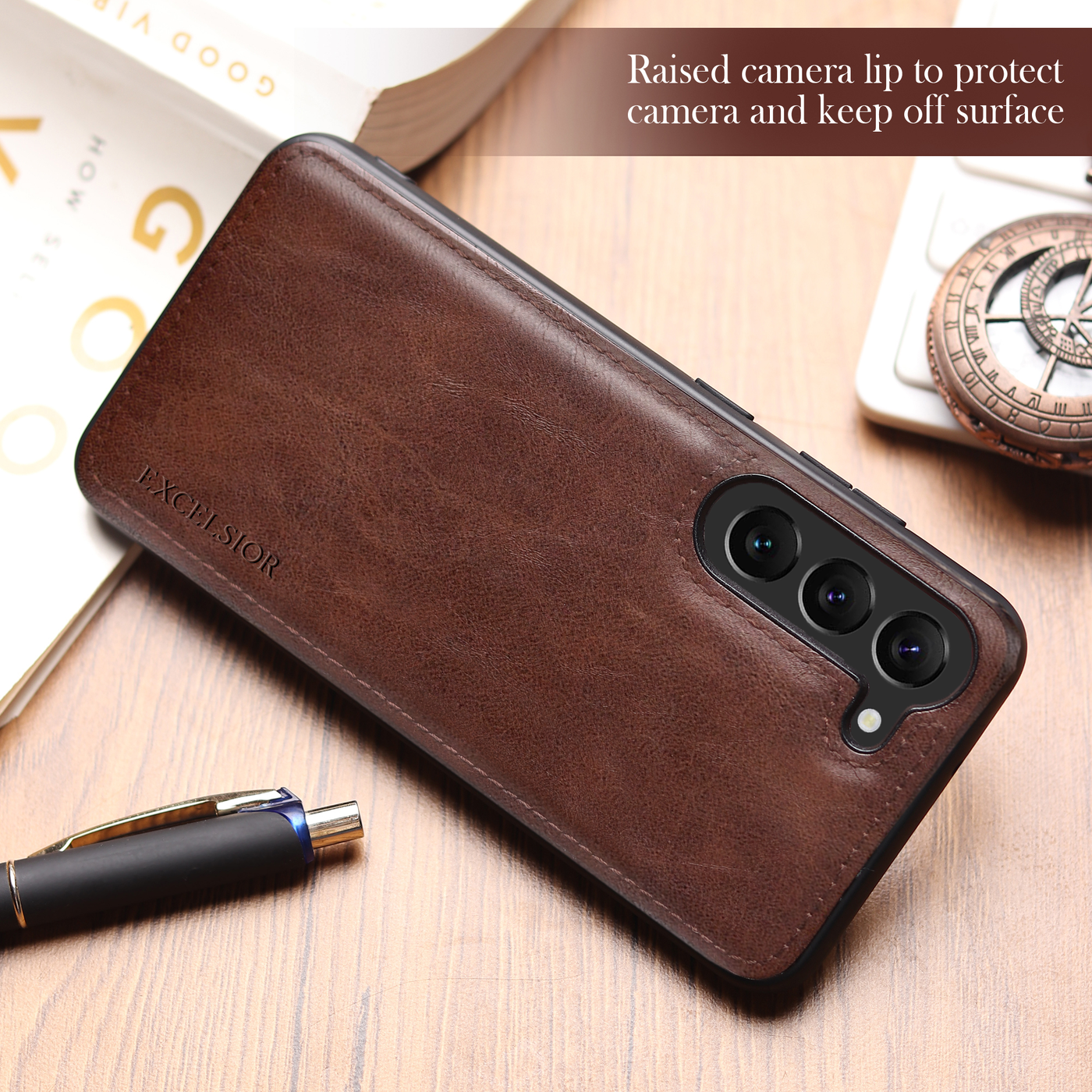 Excelsior Premium Classic PU Leather Back Cover case For Samsung Galaxy S23 5G