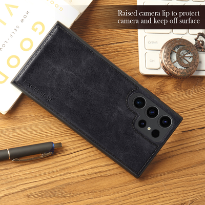Excelsior Premium Classic PU Leather Back Cover case For Samsung Galaxy S23 Ultra 5G
