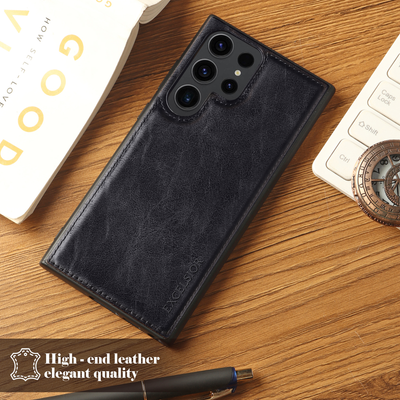 Excelsior Premium Classic PU Leather Back Cover case For Samsung Galaxy S23 Ultra 5G