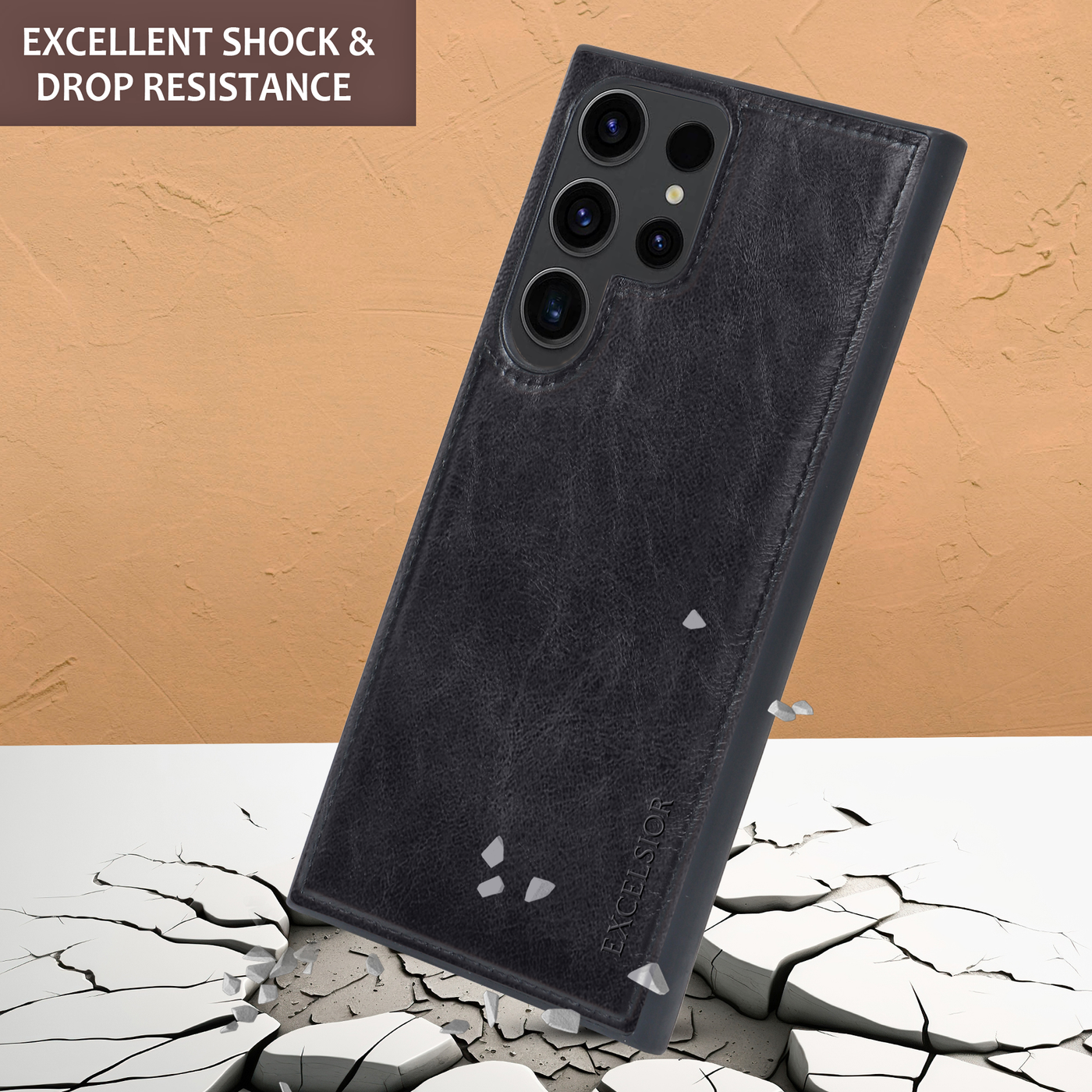 Excelsior Premium Classic PU Leather Back Cover case For Samsung Galaxy S23 Ultra 5G