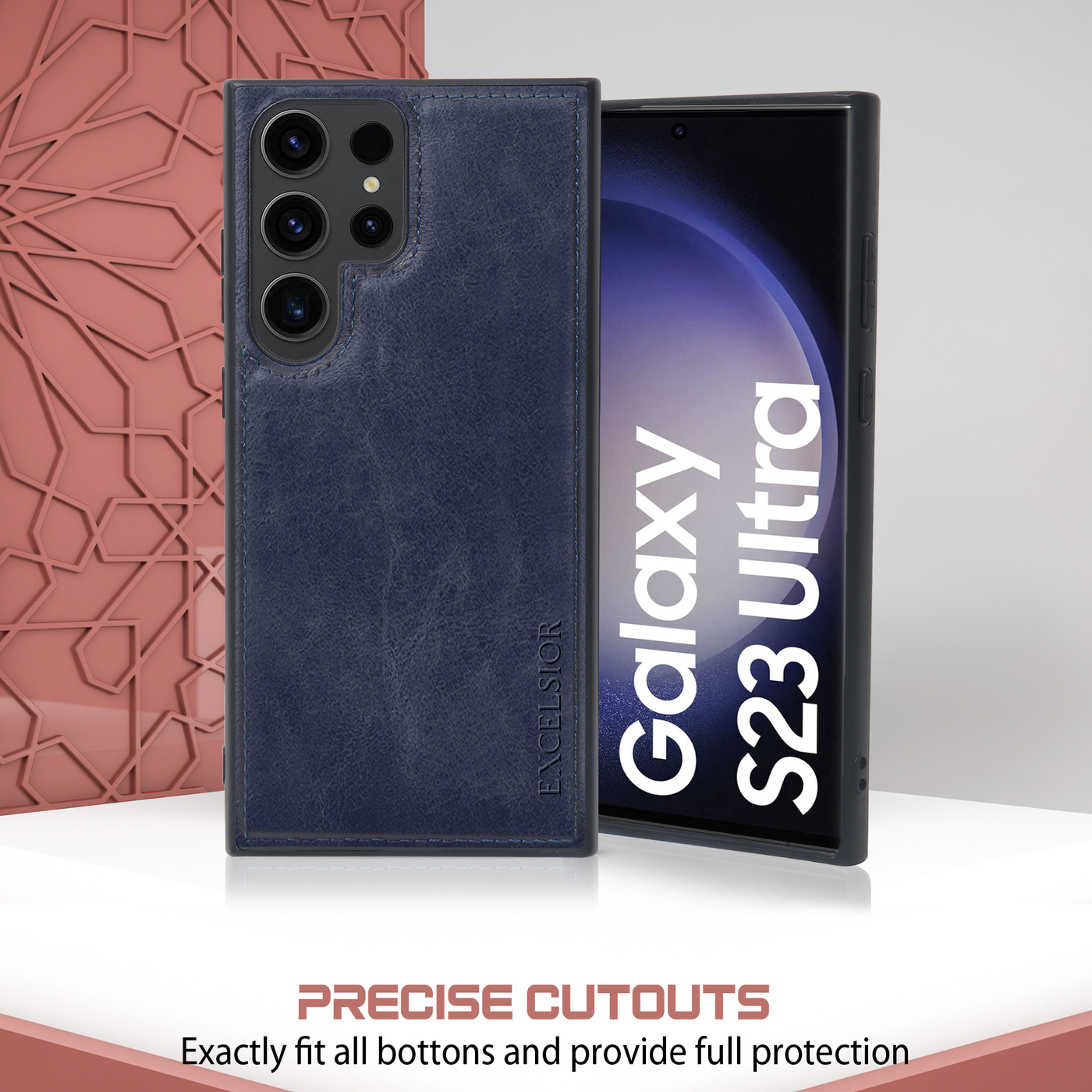 Excelsior Premium Classic PU Leather Back Cover case For Samsung Galaxy S23 Ultra 5G