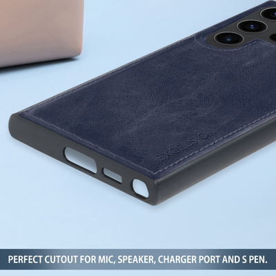 Excelsior Premium Classic PU Leather Back Cover case For Samsung Galaxy S23 Ultra 5G