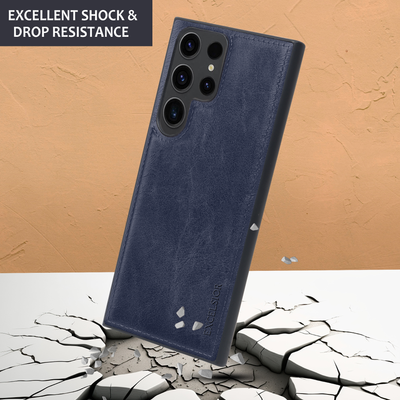 Excelsior Premium Classic PU Leather Back Cover case For Samsung Galaxy S23 Ultra 5G
